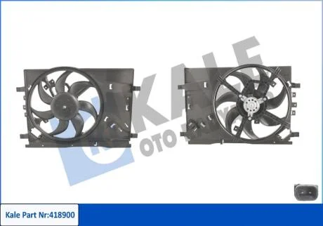 OPEL Вентилятор радіатора Corsa D,Fiat Grande Punto,Punto 0.9/1.4 06- KALE 418900
