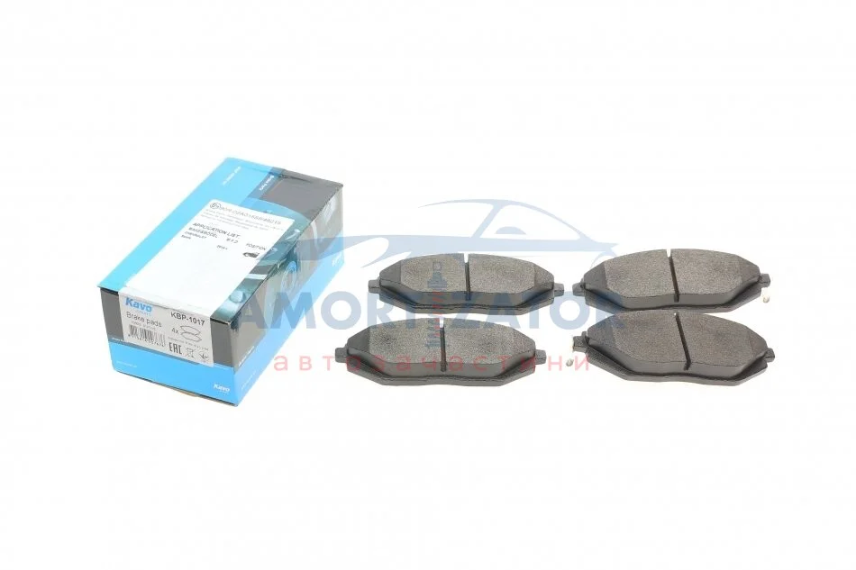 Комплект гальмівних колодок PARTS KBP-1017 KAVO KBP1017 (фото 1)