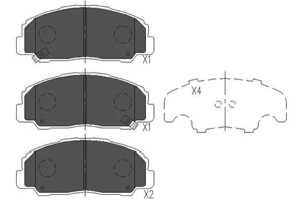 PARTS TOYOTA гальмівні колодки передн. Land Cruiser -96 KAVO KBP1505 (фото 1)