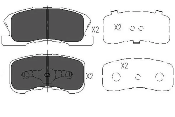 PARTS DAIHATSU Тормозные колодки передн. SIRION 1.0 99- KAVO KBP1508 (фото 1)
