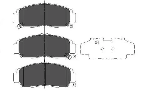 PARTS HONDA Гальмівні колодки передн.Civic 06-,FR-V, Legend 05- Stream 01- KAVO KBP2052