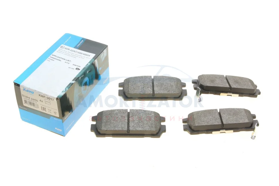 Комплект гальмівних колодок PARTS KBP-3017 KAVO KBP3017 (фото 1)