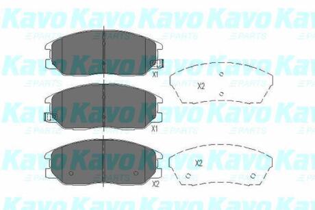 PARTS HYUNDAI Тормозные колодки передн.XG 350,SsangYong 04- KAVO KBP-3021