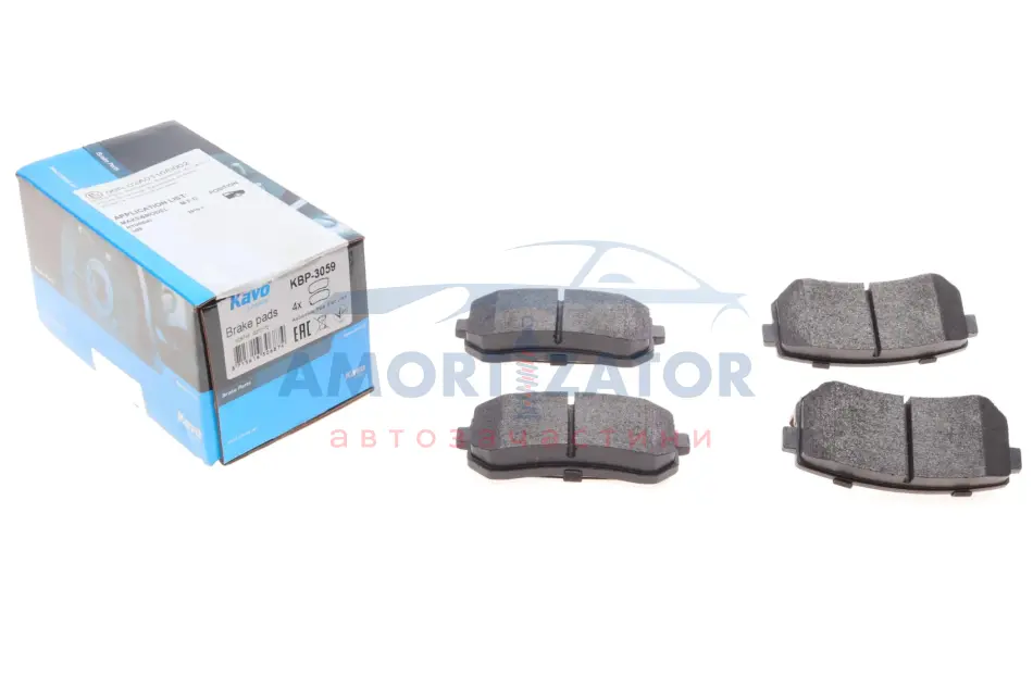 Комплект гальмівних колодок PARTS KBP-3059 KAVO KBP3059 (фото 1)