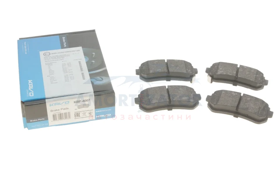 Комплект гальмівних колодок PARTS KBP-4007 KAVO KBP4007 (фото 1)