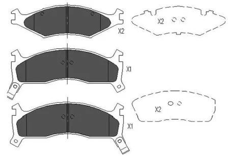 PARTS KIA Тормозные колодки передн.Sportage 94- KAVO KBP4008