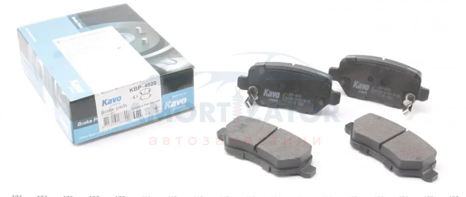 Комплект гальмівних колодок PARTS KBP-4020 KAVO KBP4020 (фото 1)