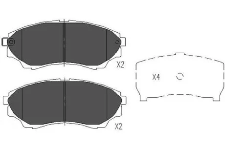 PARTS FORD Гальмівні колодки передн.Ranger,Mazda BT-50 99- KAVO KBP4514