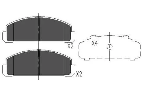 Гальмівні колодки дискові mazda 323/323 estate/wagon KAVO KBP4515