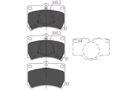 PARTS MAZDA Колодки тормозные передн.323 85-93 KAVO KBP4517
