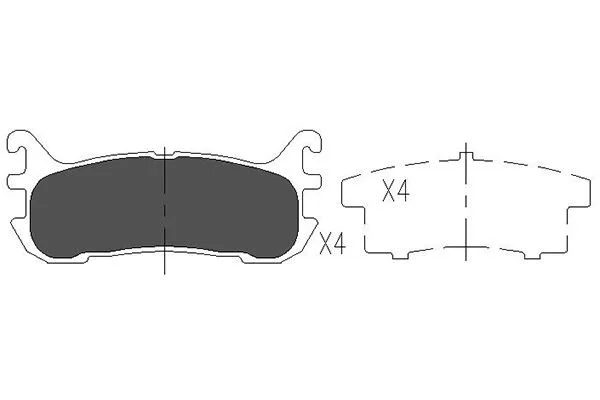 PARTS MAZDA гальмівні колодки задн.MX-5 II 94- KAVO KBP4540 (фото 1)