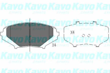 PARTS MAZDA Тормозные колодки передн.RX8 03- KAVO KBP-4546