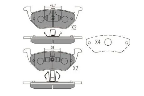 PARTS MAZDA Тормозные колодки задн. Tribute 04- KAVO KBP4568