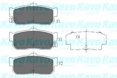 PARTS NISSAN Тормозные колодки задн.Maxima QX KAVO KBP-6513