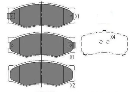 PARTS NISSAN Колодки гальмівні передн. Bluebird,Serena,Vanette 84- KAVO KBP6524