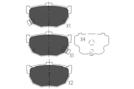 PARTS KIA Колодки тормозные задние дисковые Cerato KAVO KBP6544