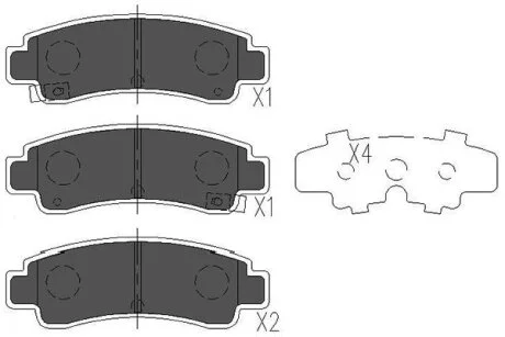 PARTS NISSAN Колодки тормозные задн.Sunny 90- KAVO KBP6546