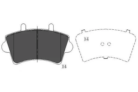 PARTS RENAULT Тормозные колодки перед. Master 98 II-Opel Movano 98- KAVO KBP6563