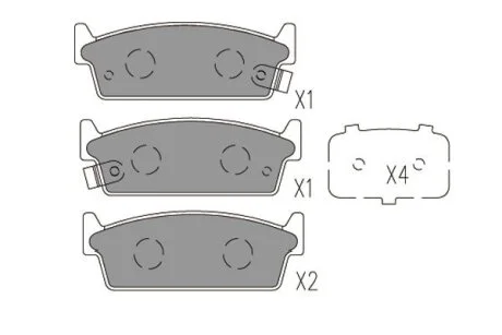 PARTS NISSAN Гальмівні колодки задн. Almera 00- Maxima QX 00- KAVO KBP6601