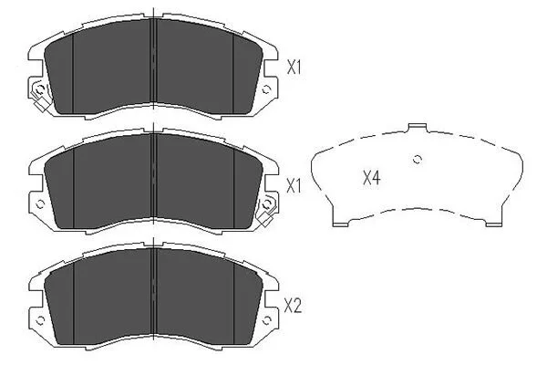 PARTS SUBARU гальмівні колодки передн. Impreza,Legacy KAVO KBP8010 (фото 1)
