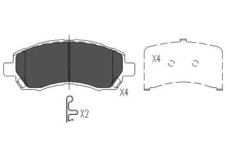 PARTS SUBARU Гальмівні колодки передн.Impreza,Legacy KAVO KBP8015