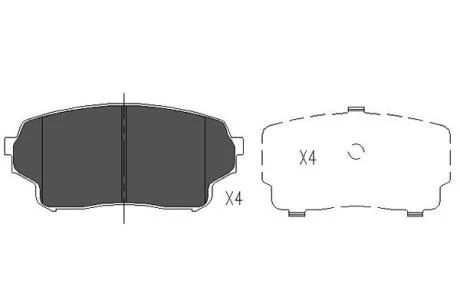 PARTS SUZUKI Гальмівні колодки передн.Grand Vitara 1.9d 2.0HDI 01- KAVO KBP8511