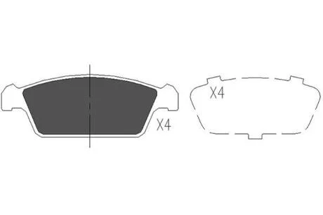 PARTS DAEWOO Тормозные колодки передн.Tico 95- KAVO KBP8515