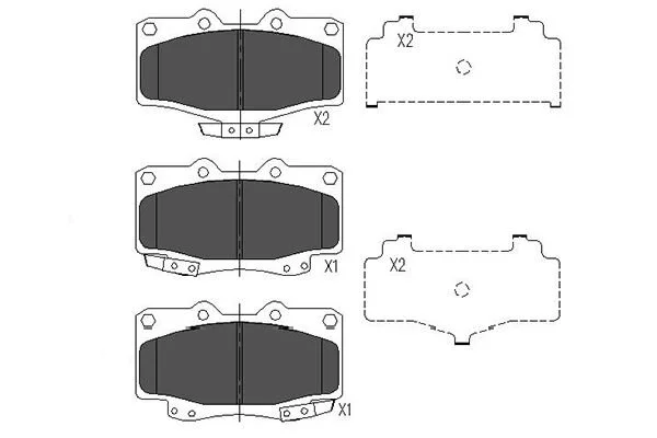 PARTS TOYOTA Гальмівні колодки LandCruiser 3,0-3,4 -02 KAVO KBP9054 (фото 1)