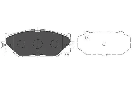 PARTS TOYOTA Колодки гальмівні передн. Lexus IS 250 05- KAVO KBP9094
