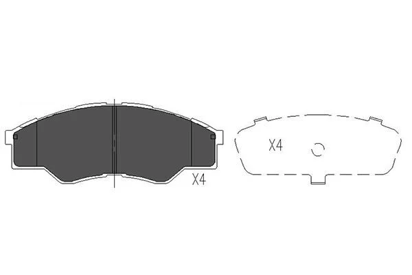 PARTS TOYOTA Тормозные колодки передн.Hilux II,III 01- KAVO KBP9102 (фото 1)