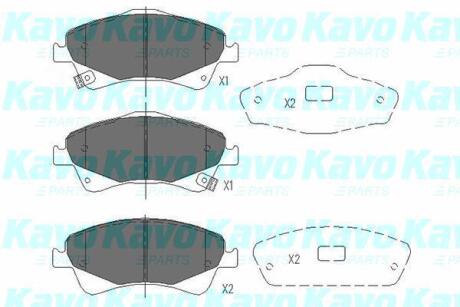 PARTS TOYOTA гальмівні колодки передн.Avensis 09-,Auris 07- KAVO KBP-9103