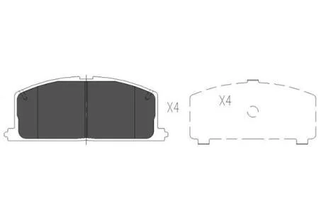 PARTS TOYOTA гальмівні колодки перед.Carina II,Corolla,Camry, Corona KAVO KBP9109