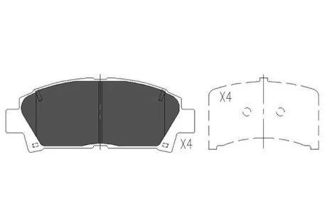 PARTS TOYOTA гальмівні колодки передн.Carina E -97 KAVO KBP9110