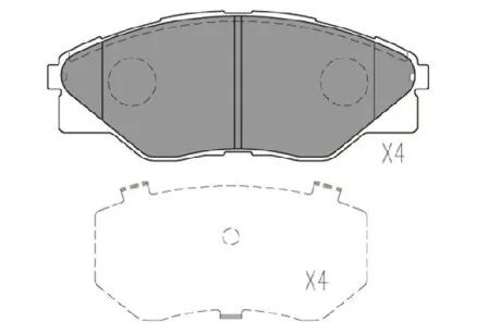 PARTS TOYOTA Гальмівні колодки передн.Hilux III 05- KAVO KBP9135