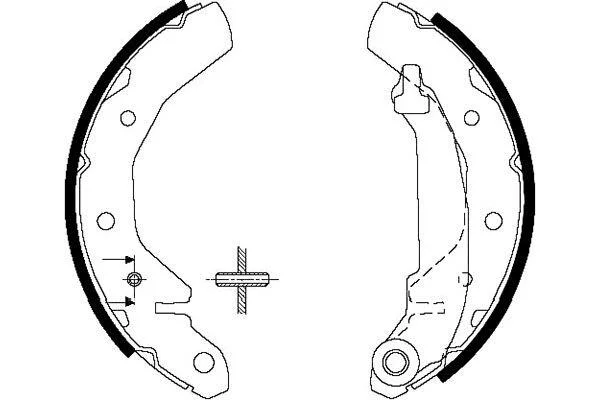 PARTS DAEWOO Гальмівні колодки барабанні Matiz 0,8/1,0 98- KAVO KBS1407 (фото 1)