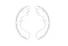 PARTS HYUNDAI Комплект гальмівних колодок GALLOPER II (JK-01) 2.5 TD 98-03, H-1 / STAREX (A1) 2.4 03-04 KAVO KBS3403 (фото 1)