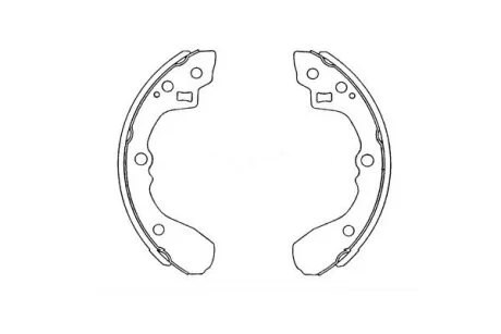 PARTS MAZDA Щеки тормозные 626 1.6 83-12 /87 200X26 KAVO KBS4407