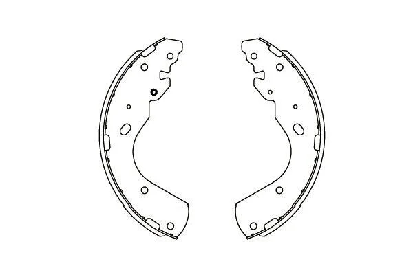 PARTS FORD Гальмівні колодки барабанні RANGER 2.5 TD 02-06, MAZDA B-SERIE 2.5 D 02-06 KAVO KBS5404 (фото 1)