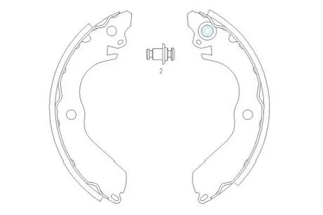 PARTS MITSUBISHI Щеки торм. COLT V 1300 00-03, LANCER VI (CJ_, CP_) 1.5 12V 96-03 KAVO KBS6411