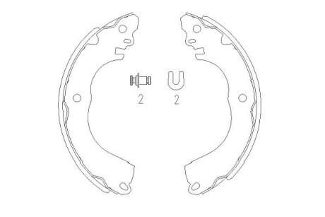 Комплект гальмівних колодок PARTS KAVO KBS-7416