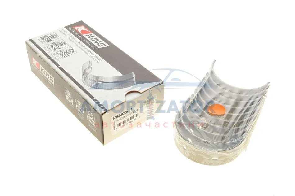 Підшипники ковзання корінні KING MB5833CP (фото 1)