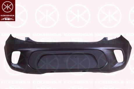 Бампер, задн., однорідний, чорн. KLOKKERHOLM 3264950