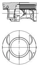 Поршень з кільцями CHEVROLET/OPEL 80.50 1.8 16V A18XER Euro 5 (вир-во KS) KOLBENSCHMIDT 40199600