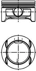 Поршень з кільцями OPEL 73.65 ASTRA H Z14XEP (вир-во KS) KOLBENSCHMIDT 40386610 (фото 1)