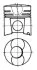 Поршень (діаметр 125мм, STD) CASE IH 170CK, 220B DEUTZ FAHR M 1620 H, SFH 3008, SFH 3008 A, SFH 4010, SFH 4010 A O & K RH30, RH30C, RH35, RH40 IVECO 190-25 AH, 190-32 AHW, 260-25 AH KOLBENSCHMIDT 93224600 (фото 1)