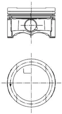 Поршень з кільцями VAG 81,01 1,6 97- (вир-во KS) KOLBENSCHMIDT 99792600 (фото 1)