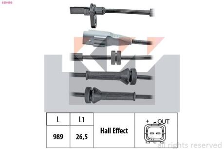 Датчик ABS (аналог EPS 1.960.096/Facet 21.0096) KW 460 096