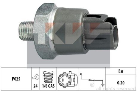 Датчик тиску масла (аналог EPS 1.800.114/Facet 7.0114) KW 500 114