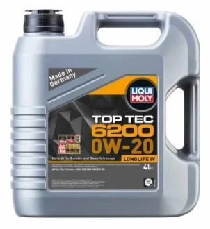 Олива моторна TOP TEC 6200 SAE 0W-20 4л LIQUI MOLY 20788