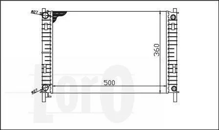 Радіатор, система охолодження двигуна LORO 0170170017